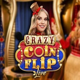 Crazy Coin Flip by Evolution, showcased at www.myemojidomain.com – game logo
