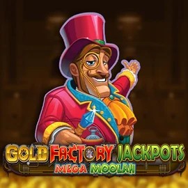 Play Gold Factory Jackpots Mega Moolah slot by Aurum Signature Studios on www.myemojidomain.com