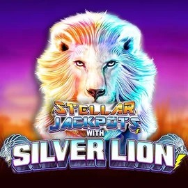 Try Stellar Jackpots with Silver Lion slot by Lightning Box Game on www.myemojidomain.com – logo image